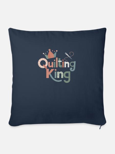 Quilting King Happy Quilting - Sofakissenbezug 45 x 45 cm - Navy