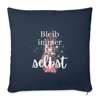 POSITIVE EINSTELLUNG MINDSET Motivation - Sofakissenbezug 45 x 45 cm - Navy - Vorne