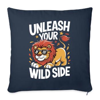 Lion Lion Animal Africa - Sofa pillowcase 17,3'' x 17,3'' (45 x 45 cm) - navy - Front