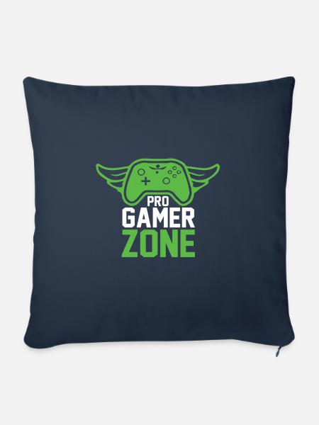 Gamer Zocker Player Geschenkidee - Sofakissenbezug 45 x 45 cm - Navy