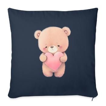 Teddy Bear Cuddly Toy Toy Sleep T-shirt - Sofa pillowcase 17,3'' x 17,3'' (45 x 45 cm) - navy - Front