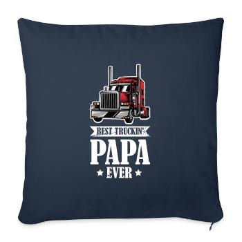 truck dad truck driver truck gift - Sofa pillowcase 17,3'' x 17,3'' (45 x 45 cm) - navy - Front