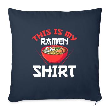 Ramen Ramen Merchandise Cadeau japonais - Housse de coussin décorative 45 x 45 cm - bleu marine - Devant