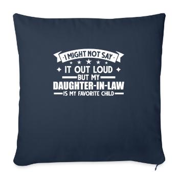 Daughter-in-law Daughter-in-law gift - Sofa pillowcase 17,3'' x 17,3'' (45 x 45 cm) - navy - Front