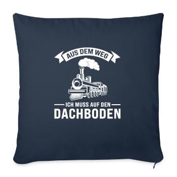 Modelleisenbahn Modelleisenbahn Modellbauer - Sofakissenbezug 45 x 45 cm - Navy - Vorne