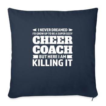 Coach Football Coach Football Game Gift - Sofa pillowcase 17,3'' x 17,3'' (45 x 45 cm) - navy - Front