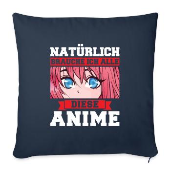 Otaku Japan Anime Merch Anime Merch Geschenk - Sofakissenbezug 45 x 45 cm - Navy - Vorne