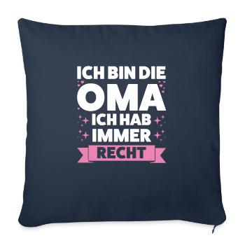 Oma Großmutter Großmütter Geschenk - Sofakissenbezug 45 x 45 cm - Navy - Vorne