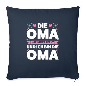 Oma Großmutter Omas Geschenk - Sofakissenbezug 45 x 45 cm - Navy - Vorne