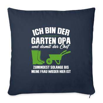 Garten Opa Gnome Gartenarbeit Geschenk - Sofakissenbezug 45 x 45 cm - Navy - Vorne