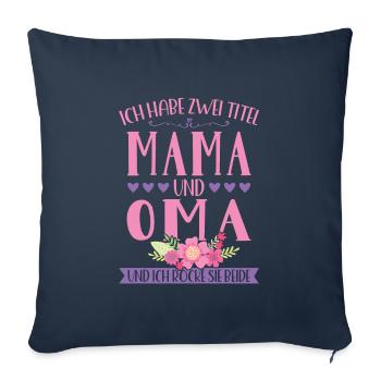 Grossmutter Oma Omas Geschenk - Sofakissenbezug 45 x 45 cm - Navy - Vorne