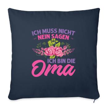 Grossmutter Oma Omas Geschenk - Sofakissenbezug 45 x 45 cm - Navy - Vorne