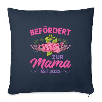 Mutter Mama Tochter Geschenk - Sofakissenbezug 45 x 45 cm - Navy - Vorne
