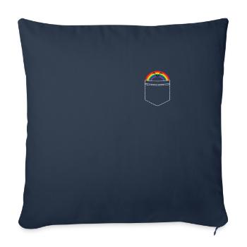 lgbt - Housse de coussin décorative 45 x 45 cm - bleu marine - Devant