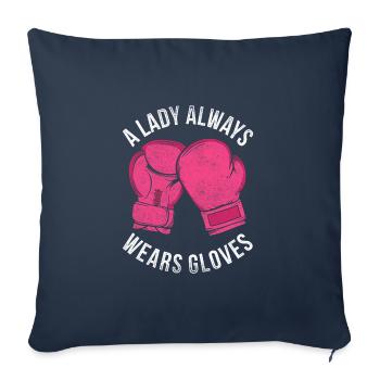 Muay Thai - Housse de coussin décorative 45 x 45 cm - bleu marine - Devant