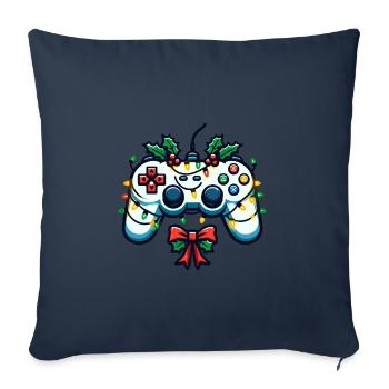 Festive Gamer Controller Holiday Gaming - Sofa pillowcase 17,3'' x 17,3'' (45 x 45 cm) - navy - Front