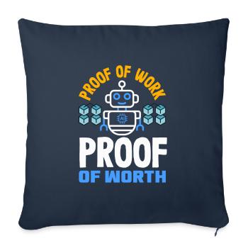 Crypto-monnaie AI et crypto passionné de Blockchain - Housse de coussin décorative 45 x 45 cm - bleu marine - Devant