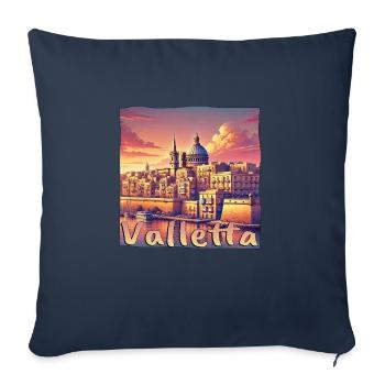 Valletta Malta Sunset Holiday City - Sofa pillowcase 17,3'' x 17,3'' (45 x 45 cm) - navy - Front