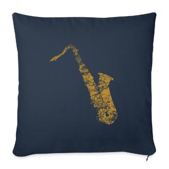 Saxofon Saxophone golden distressed - Sofakissenbezug 45 x 45 cm - Navy - Vorne