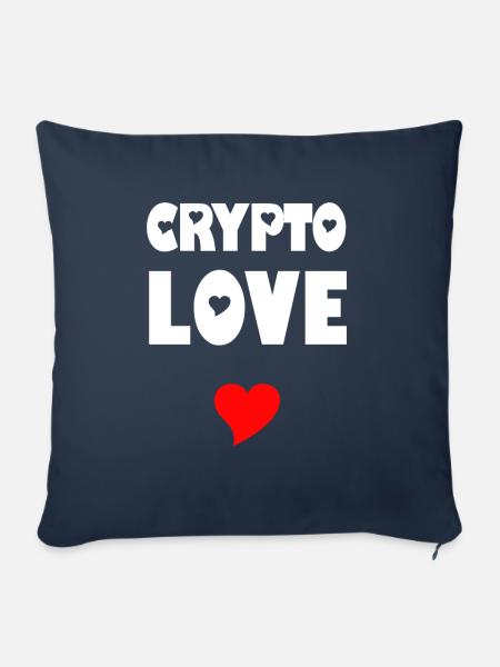 Crypto Love - Sofakissenbezug 45 x 45 cm - Navy