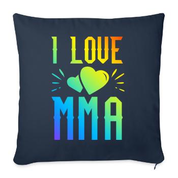 J’aime Mma - Housse de coussin décorative 45 x 45 cm - bleu marine - Devant
