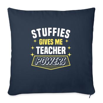 Stuffies Gives Me Teacher Powers Funny Professor - Sofa pillowcase 17,3'' x 17,3'' (45 x 45 cm) - navy - Front