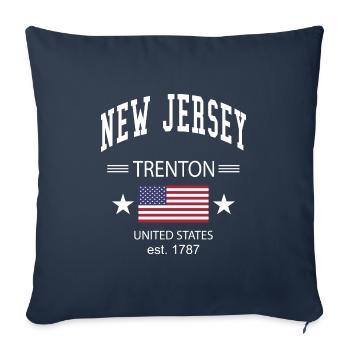 New Jersey - Sofa pillowcase 17,3'' x 17,3'' (45 x 45 cm) - navy - Front