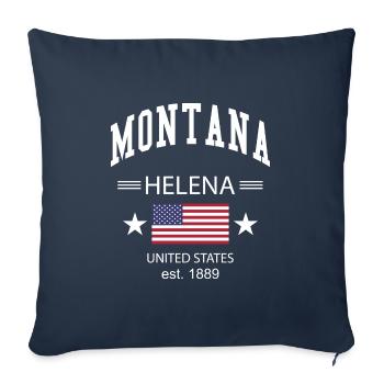 Montana - Housse de coussin décorative 45 x 45 cm - bleu marine - Devant