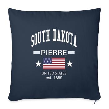 South Dakota - Sofa pillowcase 17,3'' x 17,3'' (45 x 45 cm) - navy - Front