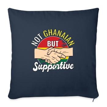 Pas ghanéen mais un voyageur de campagne solidaire - Housse de coussin décorative 45 x 45 cm - bleu marine - Devant