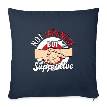 Pas japonais mais voyageur de campagne favorable - Housse de coussin décorative 45 x 45 cm - bleu marine - Devant