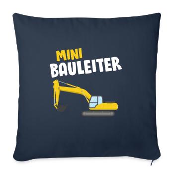 Baggerfahrer - Lustiges Bagger Bauleiter - Sofakissenbezug 45 x 45 cm - Navy - Vorne