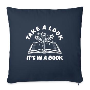 Books Book Reading Bookworm Bookworm Bookaholic - Sofa pillowcase 17,3'' x 17,3'' (45 x 45 cm) - navy - Front