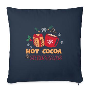Cadeaux de Noël Noël - Housse de coussin décorative 45 x 45 cm - bleu marine - Devant