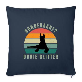 Dobie Glitter Retro Sunset - Sofakissenbezug 45 x 45 cm - Navy - Vorne