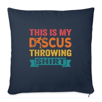Discus Athlete Vintage Retro Discus Thrower - Sofa pillowcase 17,3'' x 17,3'' (45 x 45 cm) - navy - Front