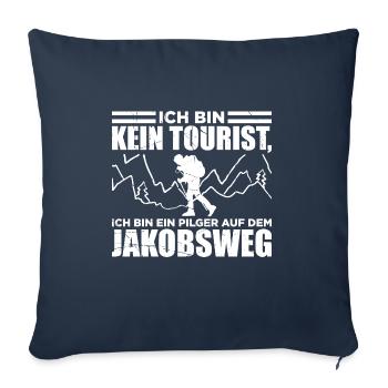 Jakobsweg Für Pilger Wanderer Pilgerweg Camino de - Sofakissenbezug 45 x 45 cm - Navy - Vorne