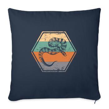 Snake - Sofa pillowcase 17,3'' x 17,3'' (45 x 45 cm) - navy - Front