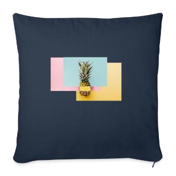 Colorful pineapple / gift idea - Sofa pillowcase 17,3'' x 17,3'' (45 x 45 cm) - navy - Front