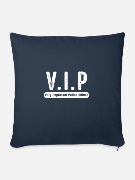 VIP Polizist Geschenk Polizistin - Sofakissenbezug 45 x 45 cm - Navy