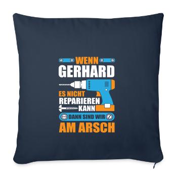 GERHARD Name Geschenk Reparatur reparieren - Sofakissenbezug 45 x 45 cm - Navy - Vorne