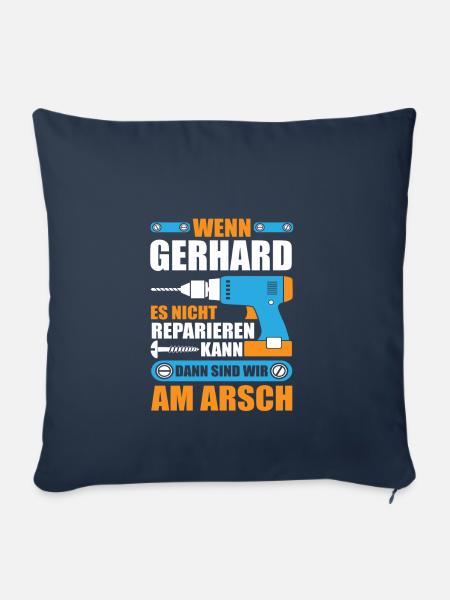 GERHARD Name Geschenk Reparatur reparieren - Sofakissenbezug 45 x 45 cm - Navy