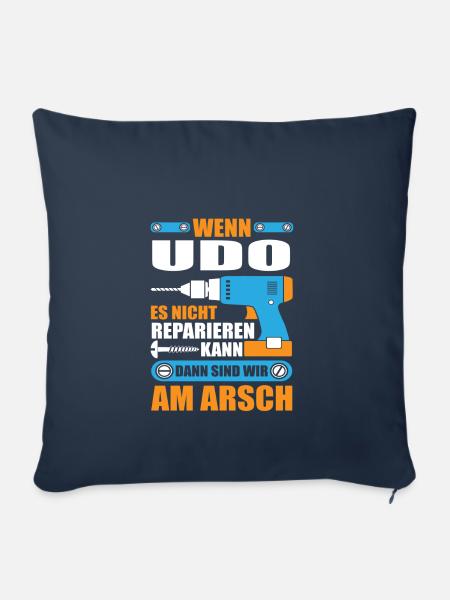UDO Name Geschenk Reparatur reparieren - Sofakissenbezug 45 x 45 cm - Navy