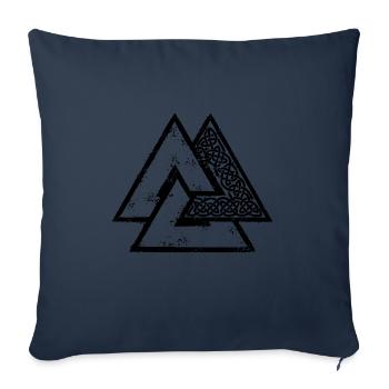See You in Valhalla, Valknut Viking Odin Lover - Sofa pillowcase 17,3'' x 17,3'' (45 x 45 cm) - navy - Front