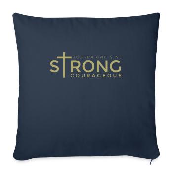Stark, Mutig, Christlich - Sofakissenbezug 45 x 45 cm - Navy - Vorne