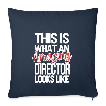 Proud Director Gift Director Appreciation - Sofa pillowcase 17,3'' x 17,3'' (45 x 45 cm) - navy - Front