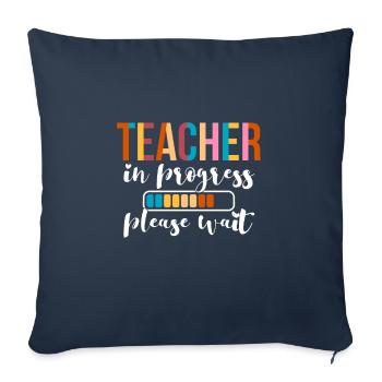 Futur enseignant Étudiant Formation des enseignants Étudiant - Housse de coussin décorative 45 x 45 cm - bleu marine - Devant