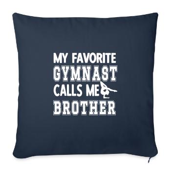 Gymnastics Brother Artistic Gymnastics Brother Of Gymnast - Sofa pillowcase 17,3'' x 17,3'' (45 x 45 cm) - navy - Front