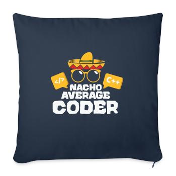 Nacho Average Coder Coding Taco Mexican Programmer - Sofakissenbezug 45 x 45 cm - Navy - Vorne