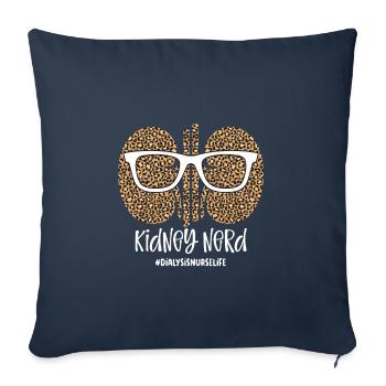 Infirmière en dialyse Soins de dialyse Néphrologie - Housse de coussin décorative 45 x 45 cm - bleu marine - Devant